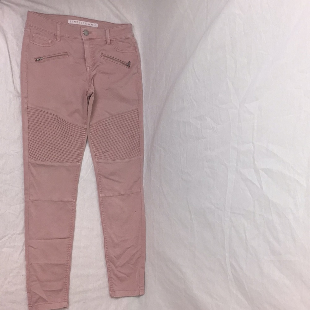 Pink Moto pants/jeans.